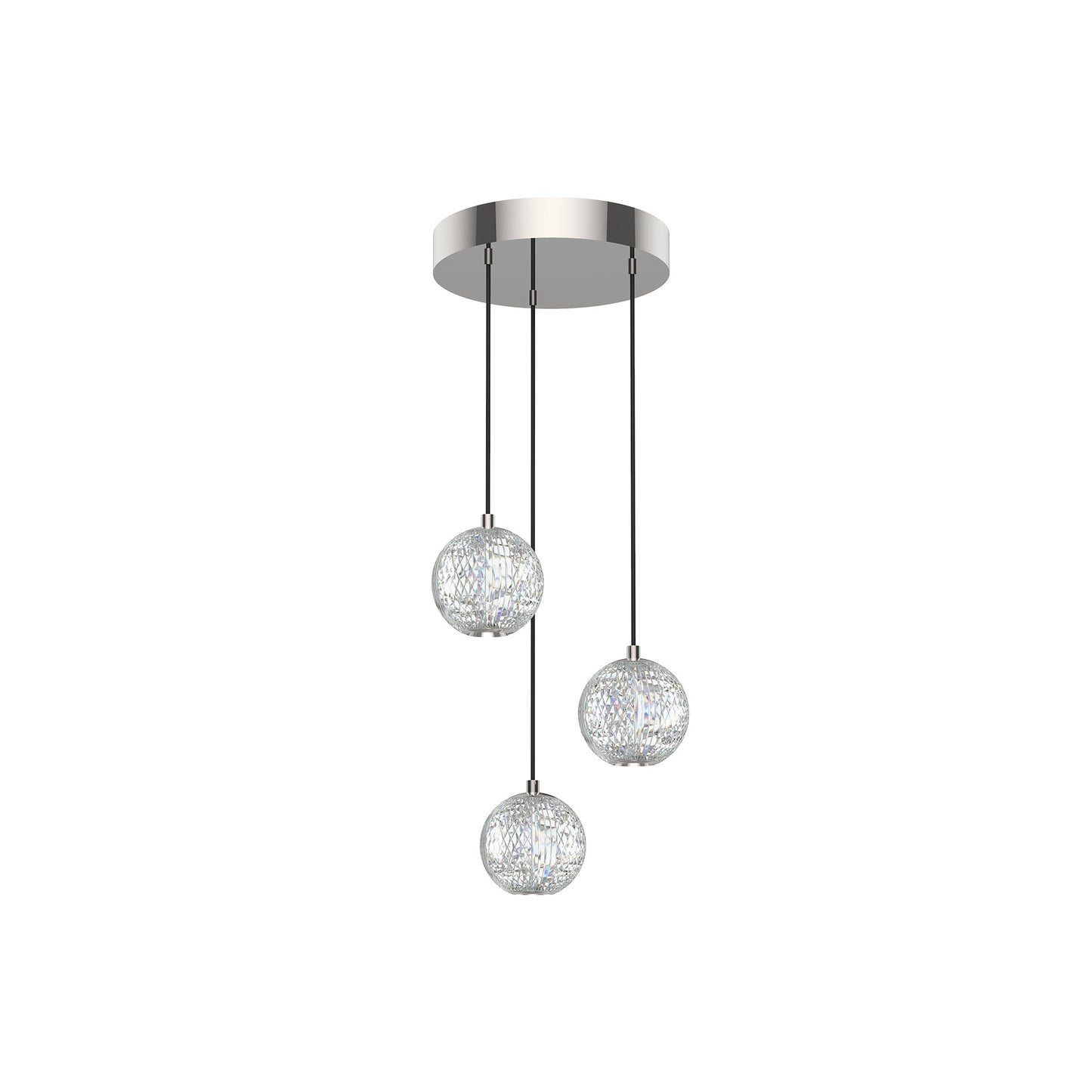 Alora Marni polished nickel multi-pendant MP321203PN