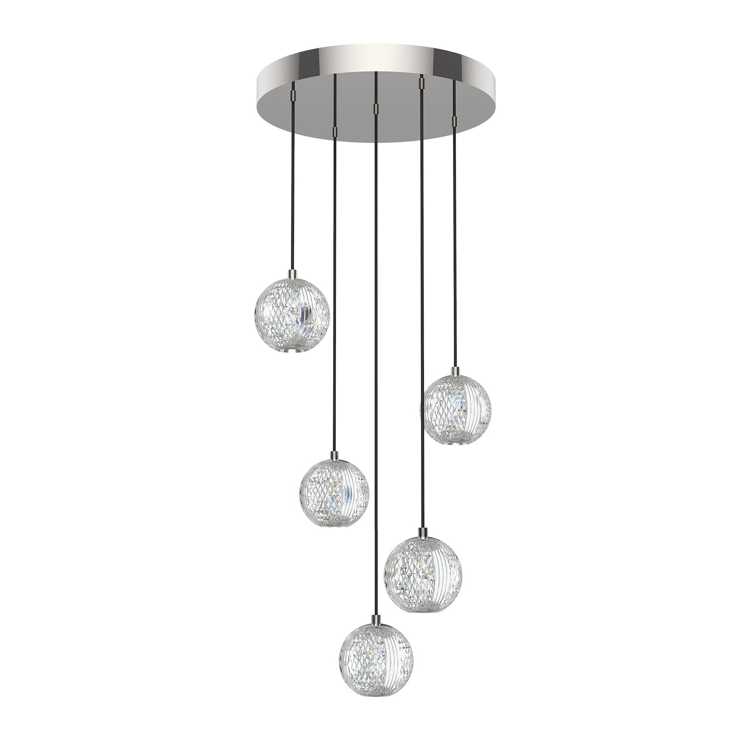 Alora Marni polished nickel multi-pendant MP321205PN