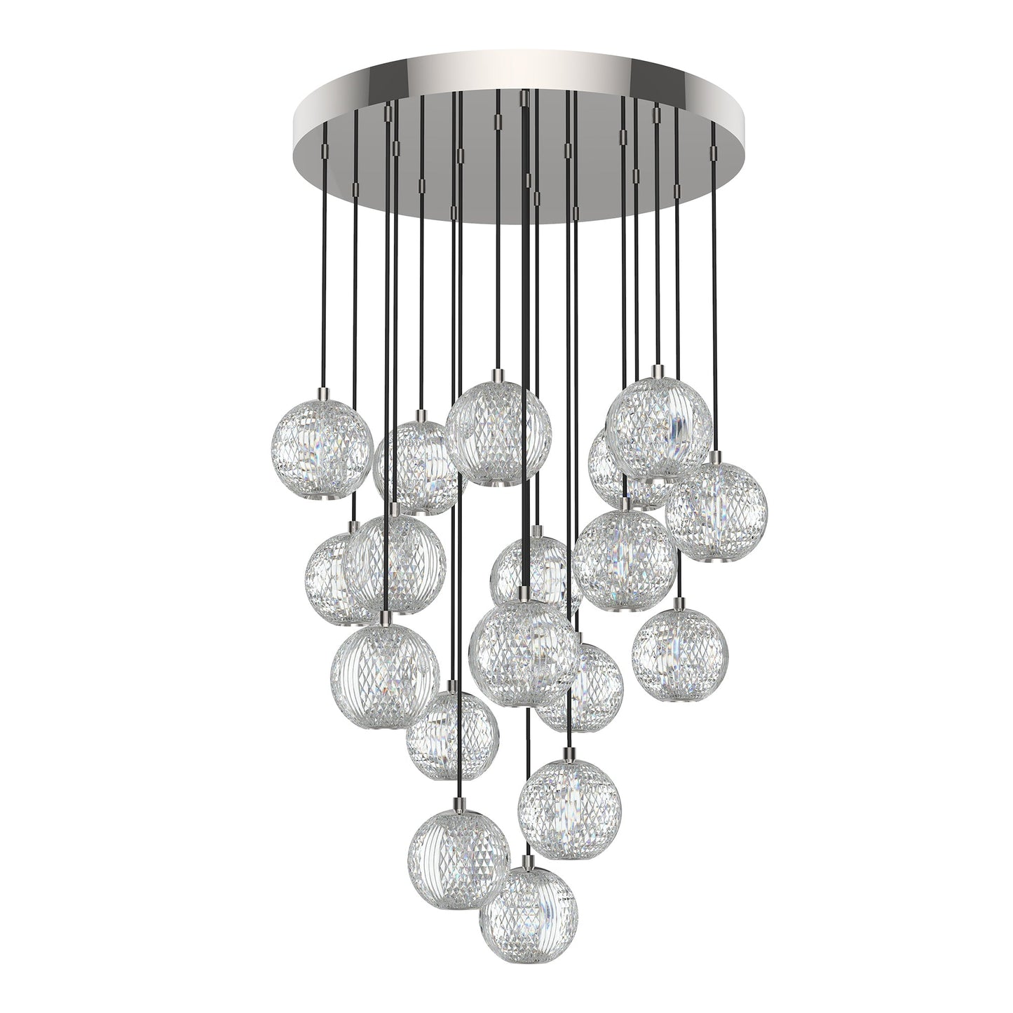 Alora Marni polished nickel multi-pendant MP321218PN