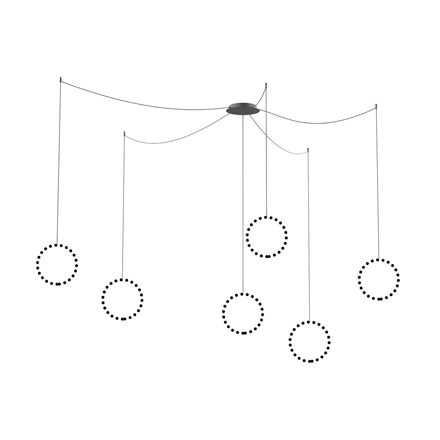 Kuzco Marquee graphite multi pendant canopy system CNM13AC-GH