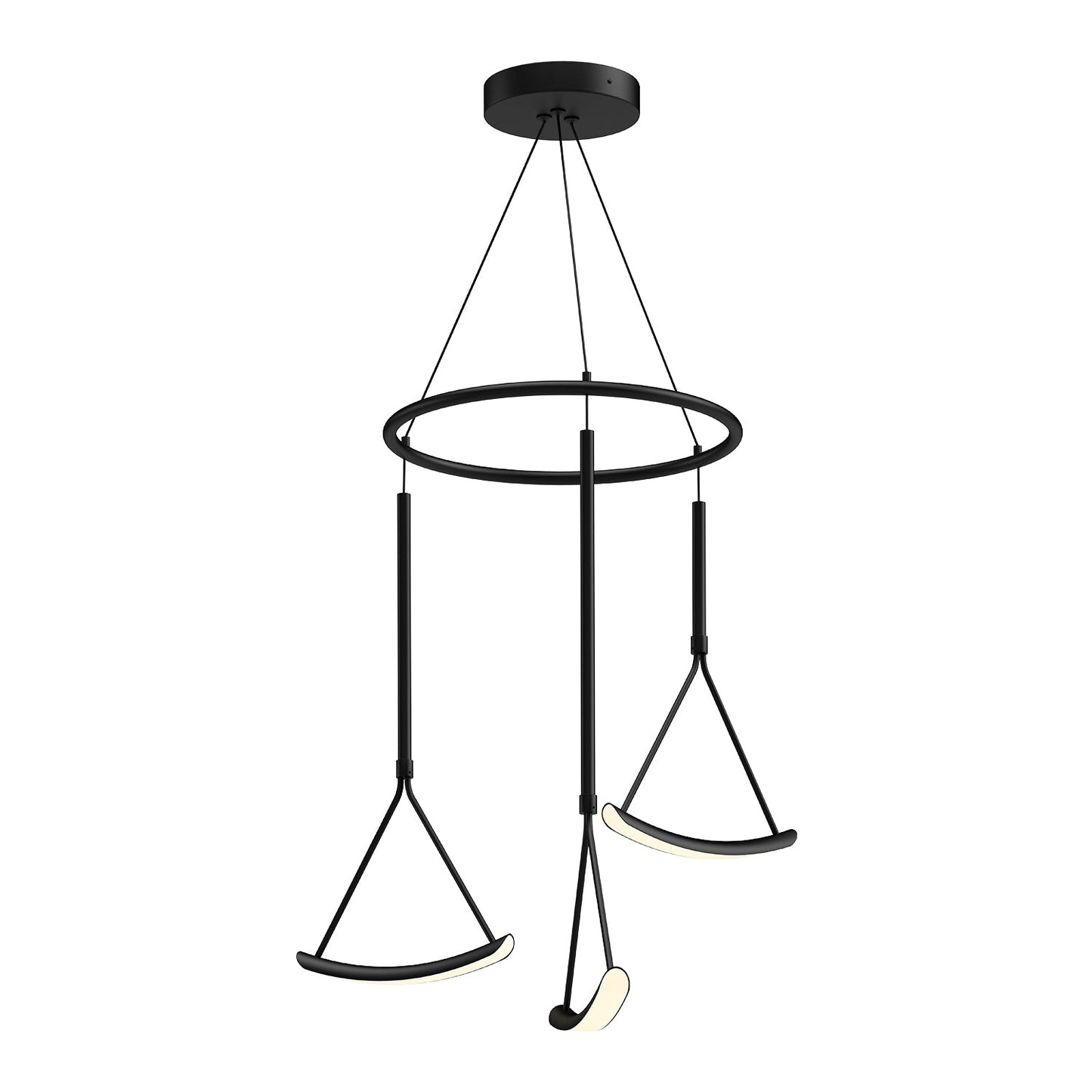 Kuzco Mobil black chandelier CH81527-BK