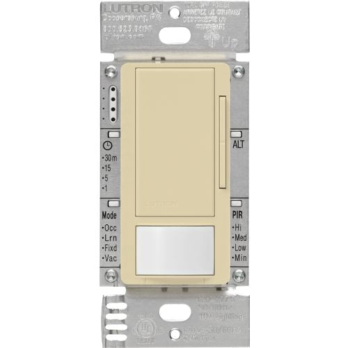 Lutron Maestro occupancy sensor switch in Ivory