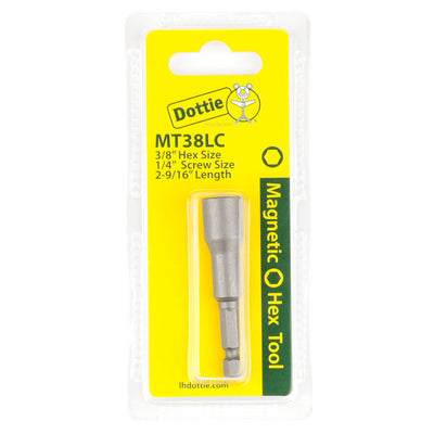 Dottie MT38LC Dottie 3/8 in x 2-9/16 in Magnetic Nut Driver (Carded) MT38LC