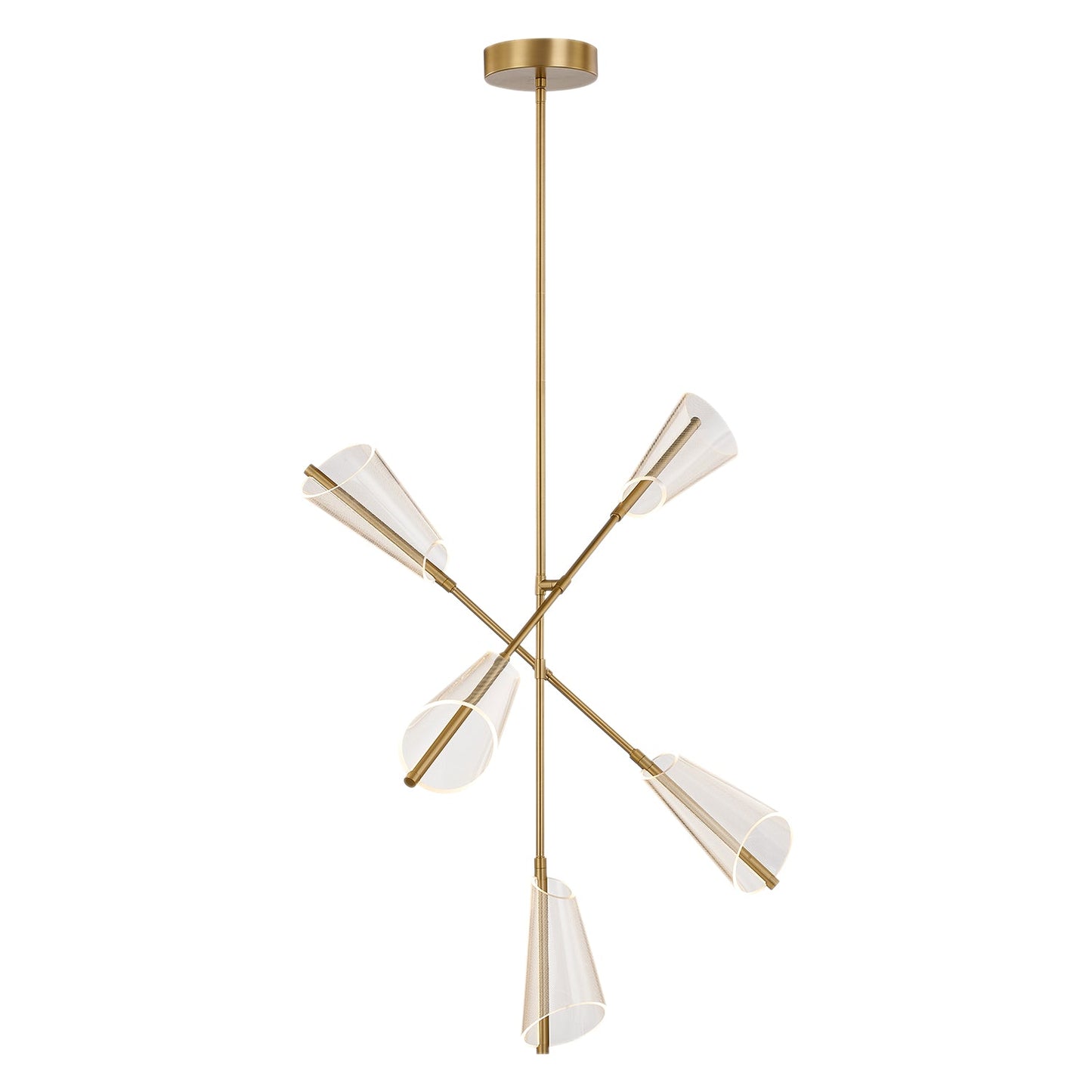 Kuzco Mulberry brushed gold chandelier CH62737-BG/LG