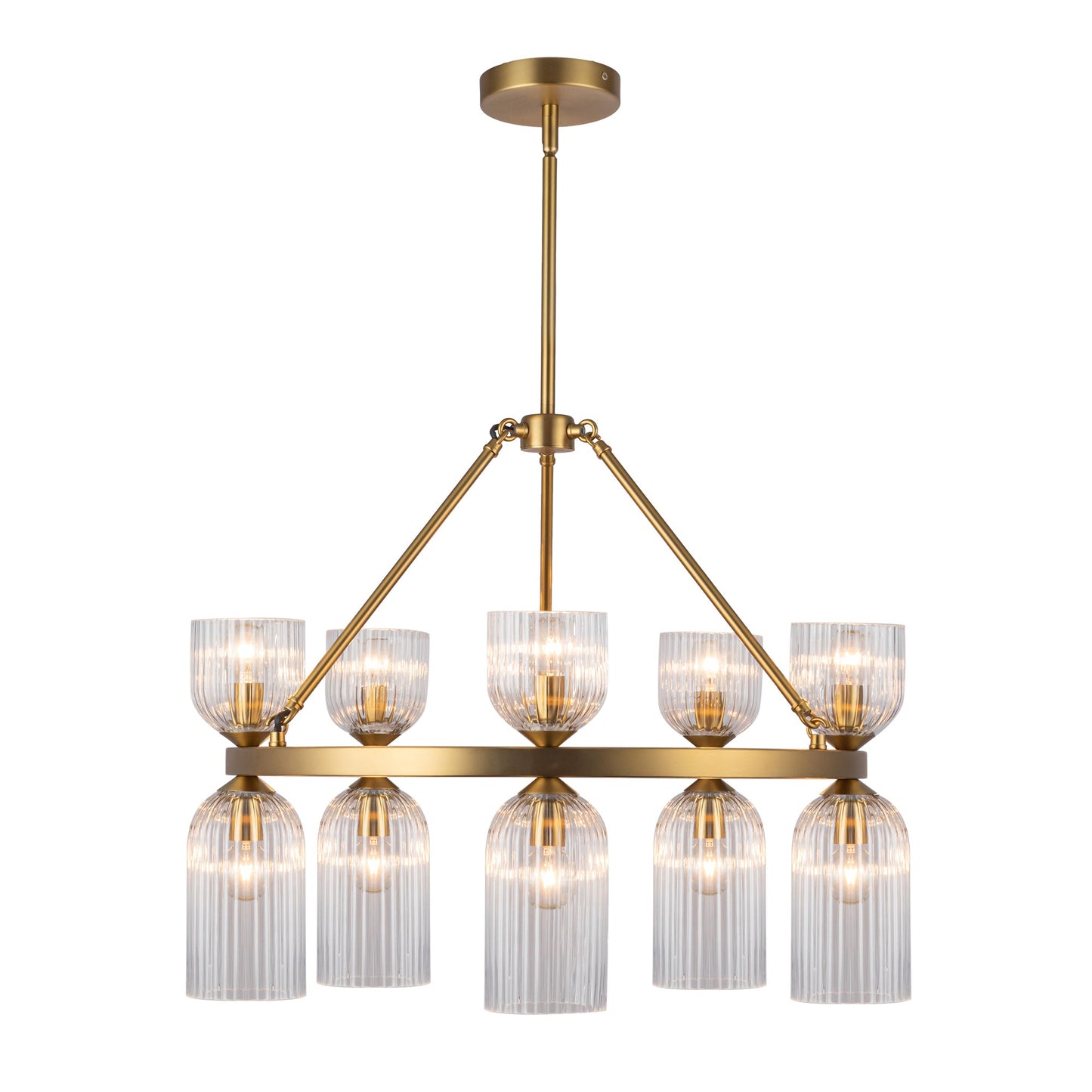 Alora Mood Nelly brushed gold chandelier CH442626BGCR
