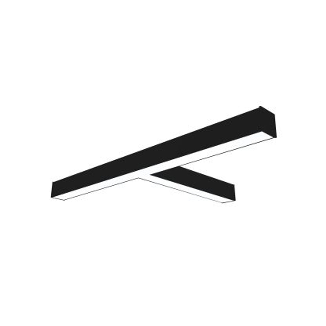 Nora Lighting NLINSW-T334B "T" Shaped L-Line LED Direct Linear w/ Selectable Wattage & CCT, Black Finish