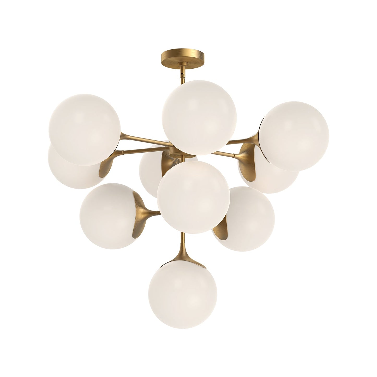 Alora Mood Nouveau aged gold chandelier CH505335AGOP