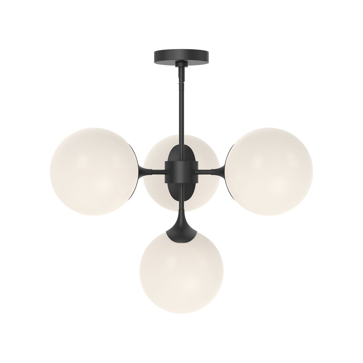 Alora Mood Nouveau matte black chandelier CH505426MBOP