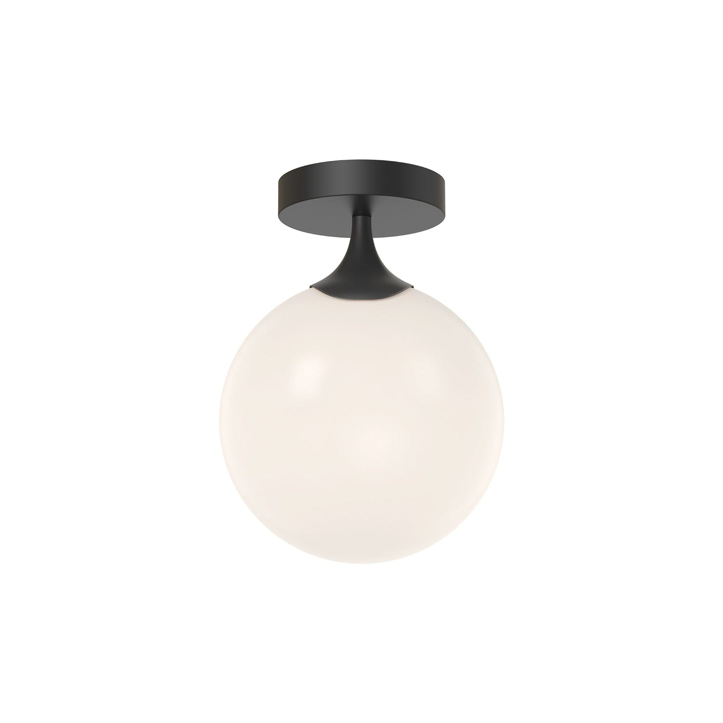 Alora Mood Nouveau matte black flush mount FM505108MBOP