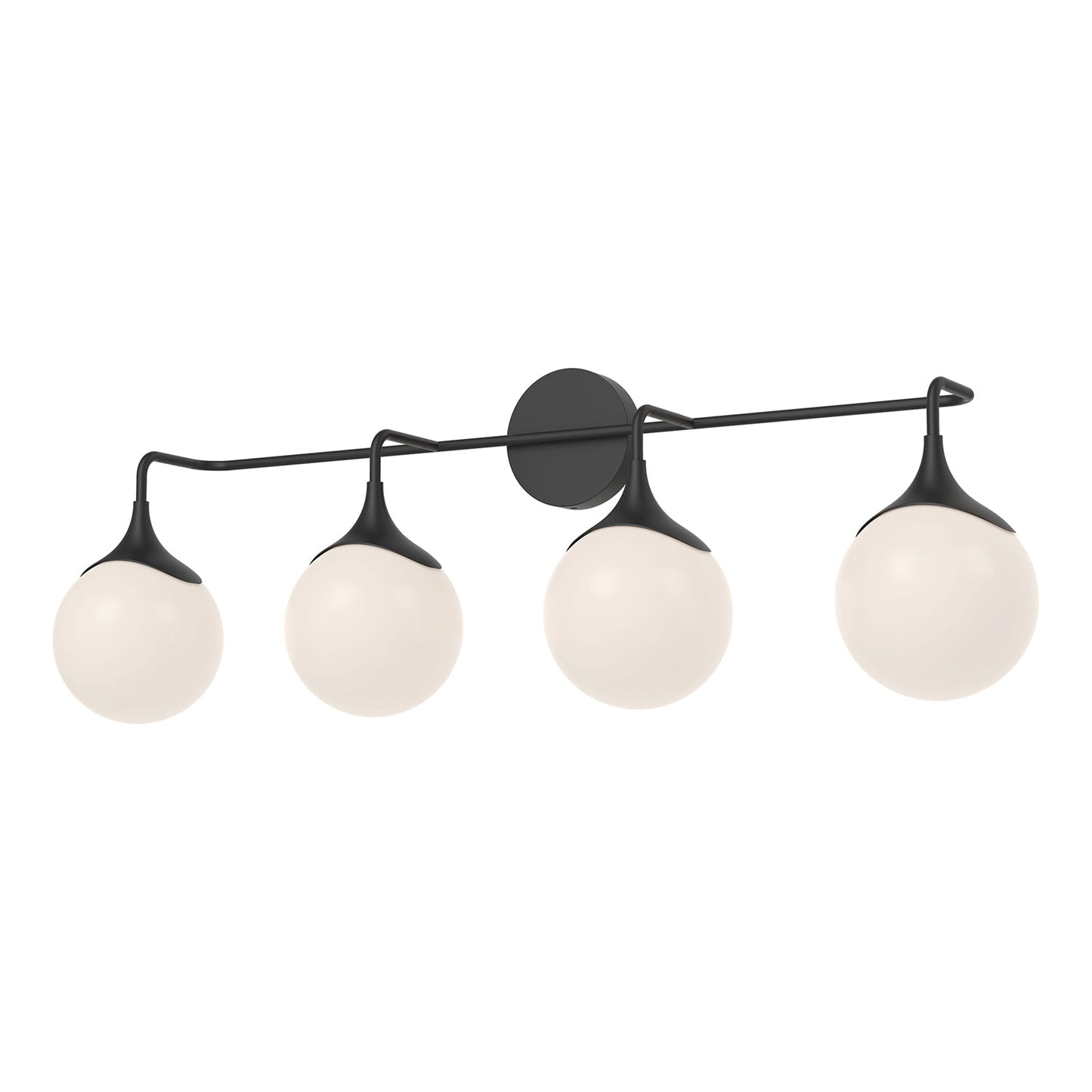 Alora Mood Nouveau matte black vanity light VL505136MBOP