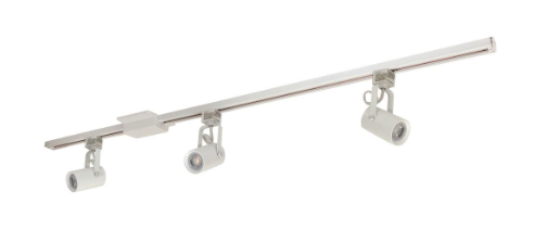Nora Lighting NTLE-860L92710W 4-ft Track Pack with (3) MAY 800lm LED Track Heads, 2700K, White Finish