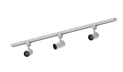 Nora Lighting NTLE-864927NW 4-ft Track Pack with (3) MAX Mini 1000lm LED Track Heads, 2700K, White Finish