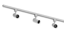 Nora Lighting NTLE-865927FW 4-ft Track Pack with (3) MAX 2450lm 2700K Flood Optic LED Track Heads, White