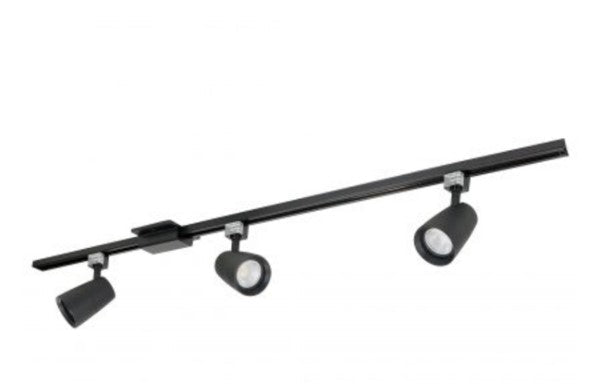 Nora Lighting NTLE-875935B 4-ft Track Pack with (3) MAC XL 1250lm LED Track Heads, 3500K, Black Finish