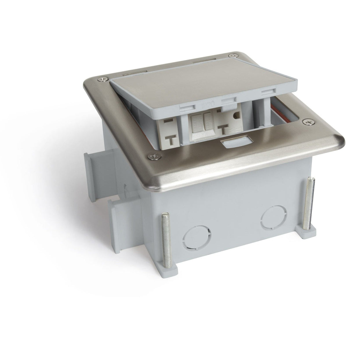 Lew Electric OB-1-SP Stainless recessed floor box