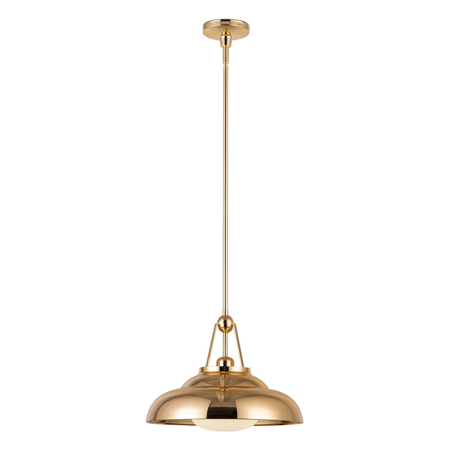 Alora Palmetto polished brass pendant PD344014PBGO