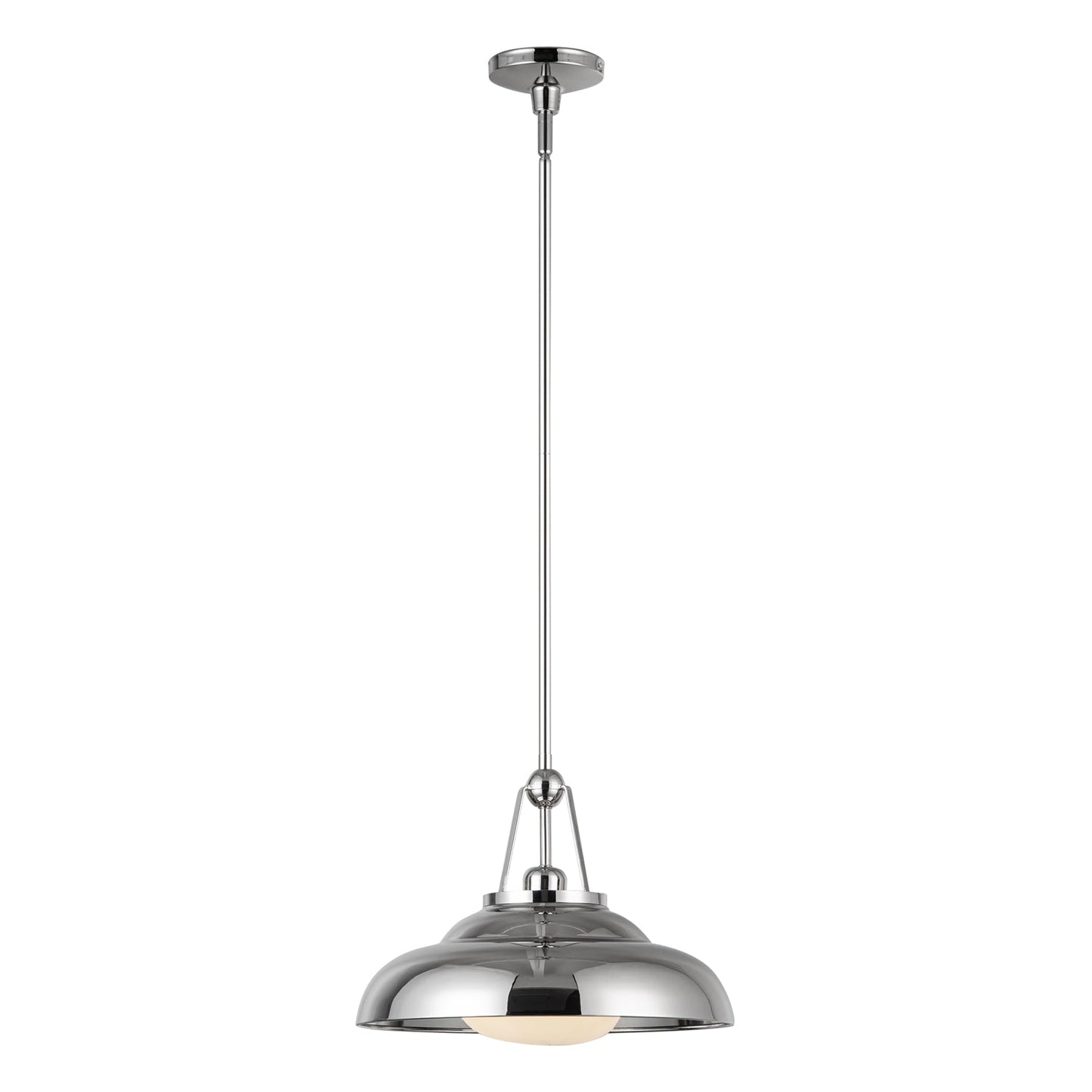 Alora Palmetto polished nickel pendant PD344014PNGO
