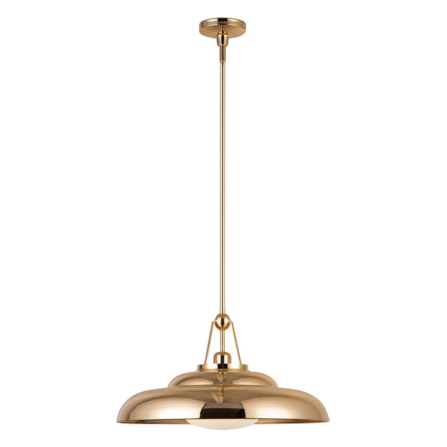 Alora Palmetto polished brass pendant PD344020PBGO