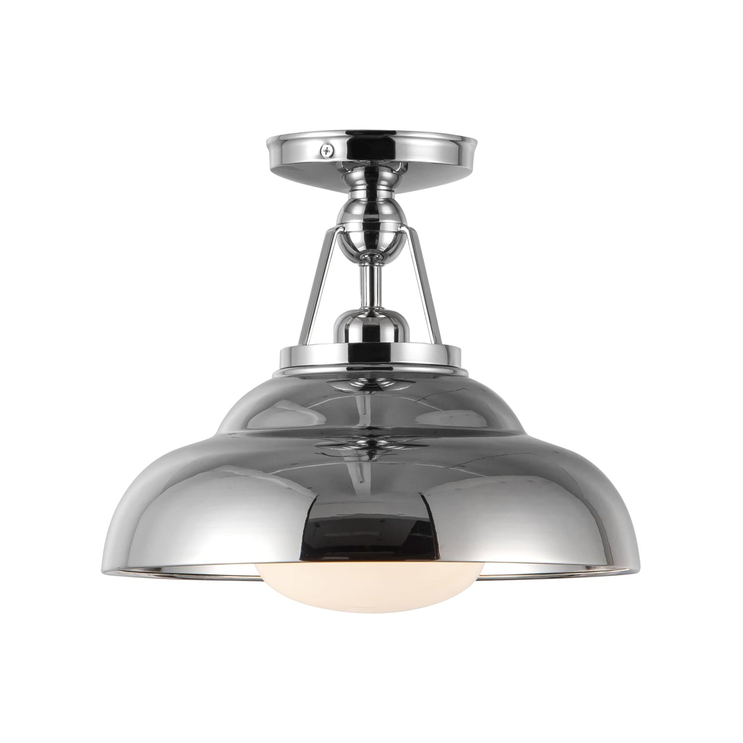 Alora Palmetto polished nickel semi-flush mount SF344012PNGO