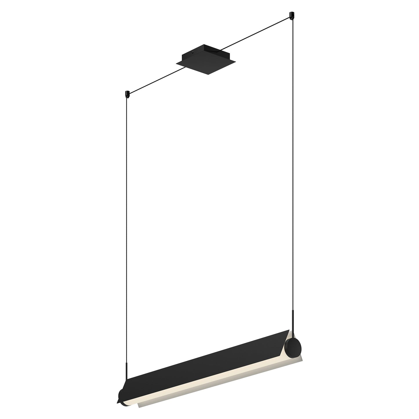Kuzco Phoenix black linear pendant LP73536-BK/WH-UNV