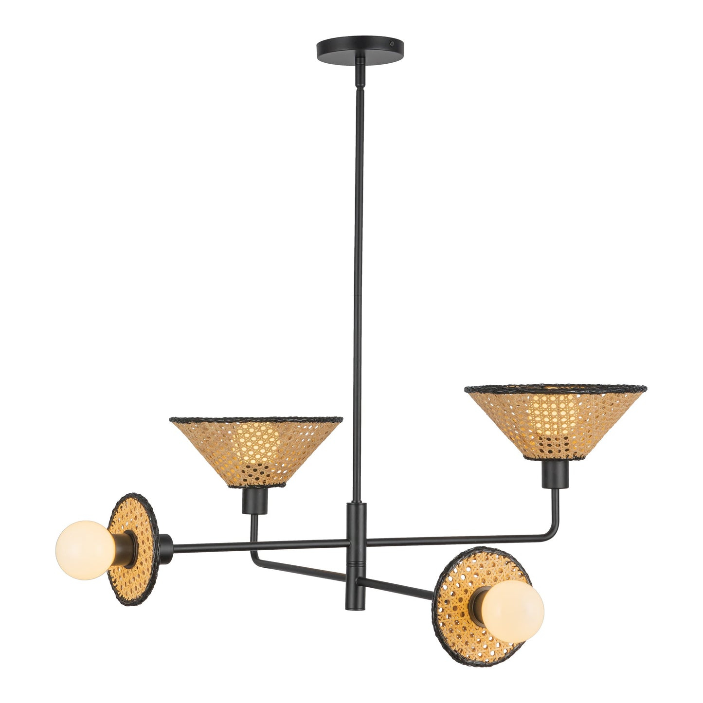 Alora Mood Piper matte black chandelier CH432438MB