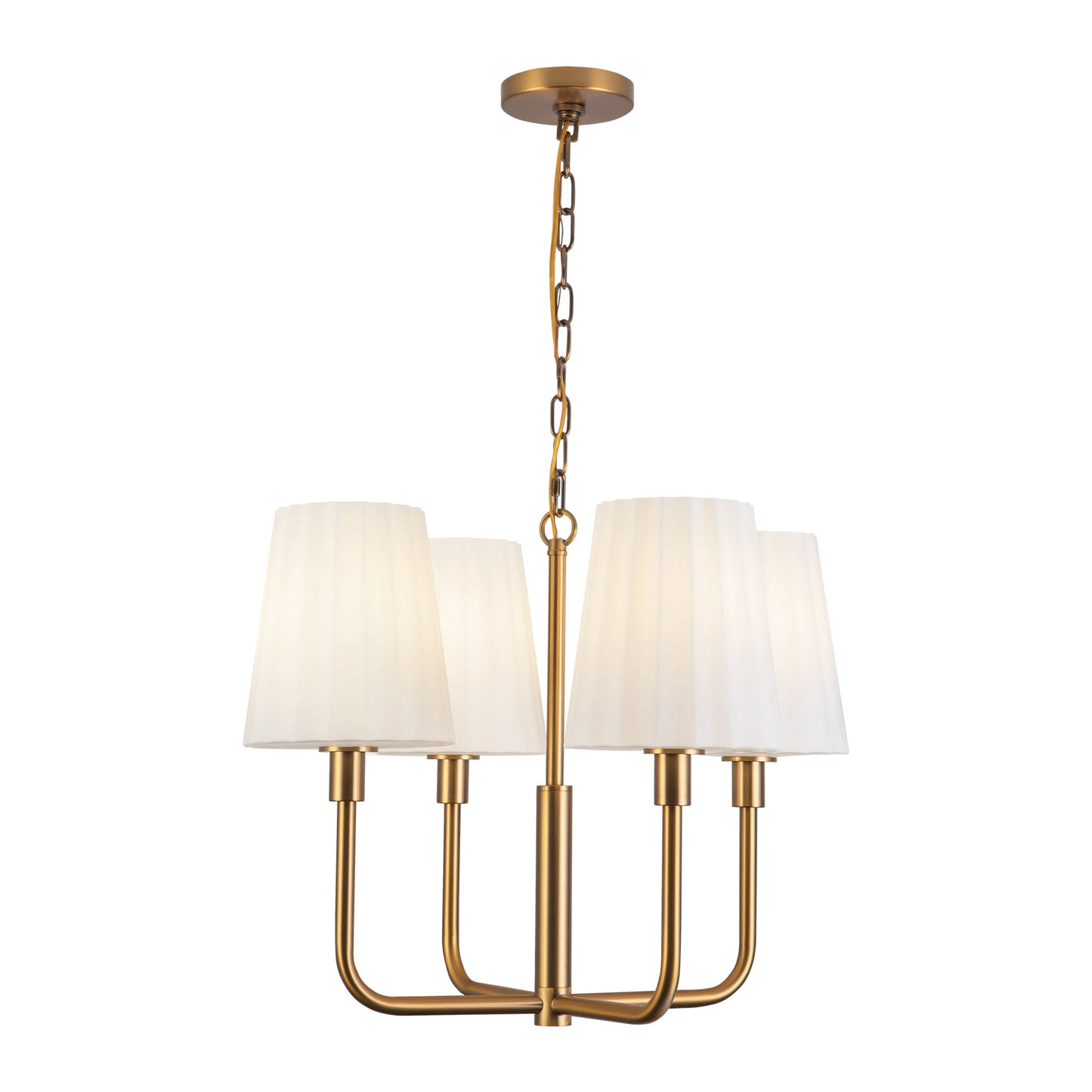 Alora Mood Plisse aged gold chandelier CH628423AGOP