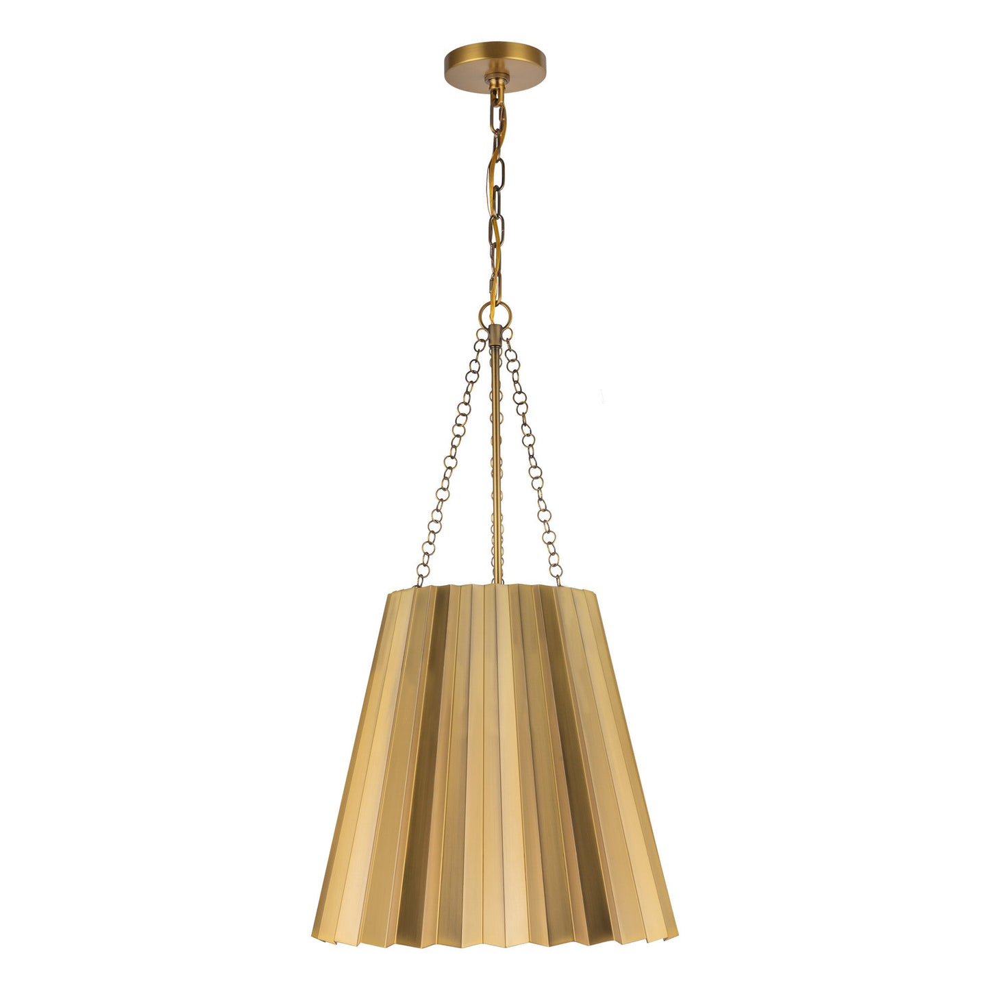 Alora Mood Plisse aged gold pendant PD528116AG