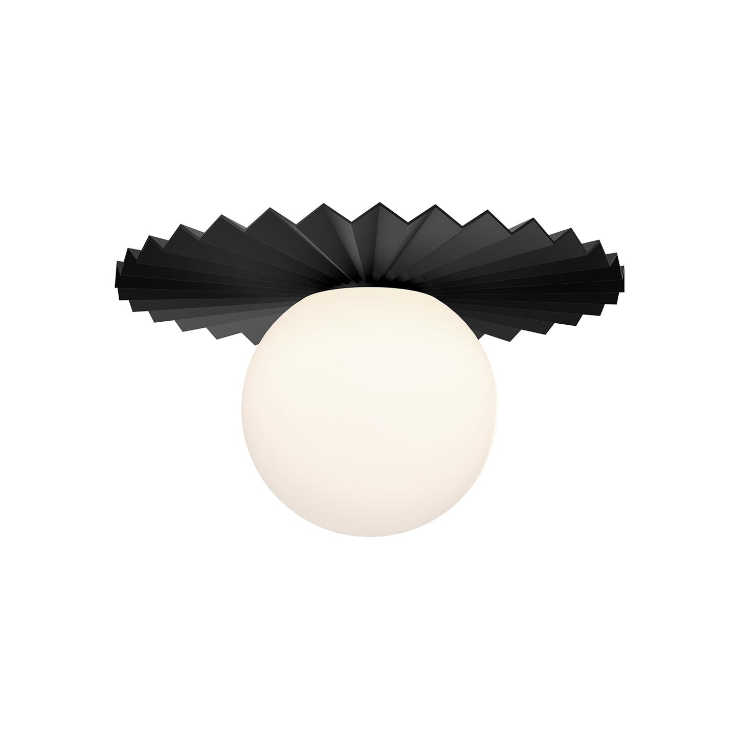 Alora Mood Plume matte black flush mount FM501212MBOP