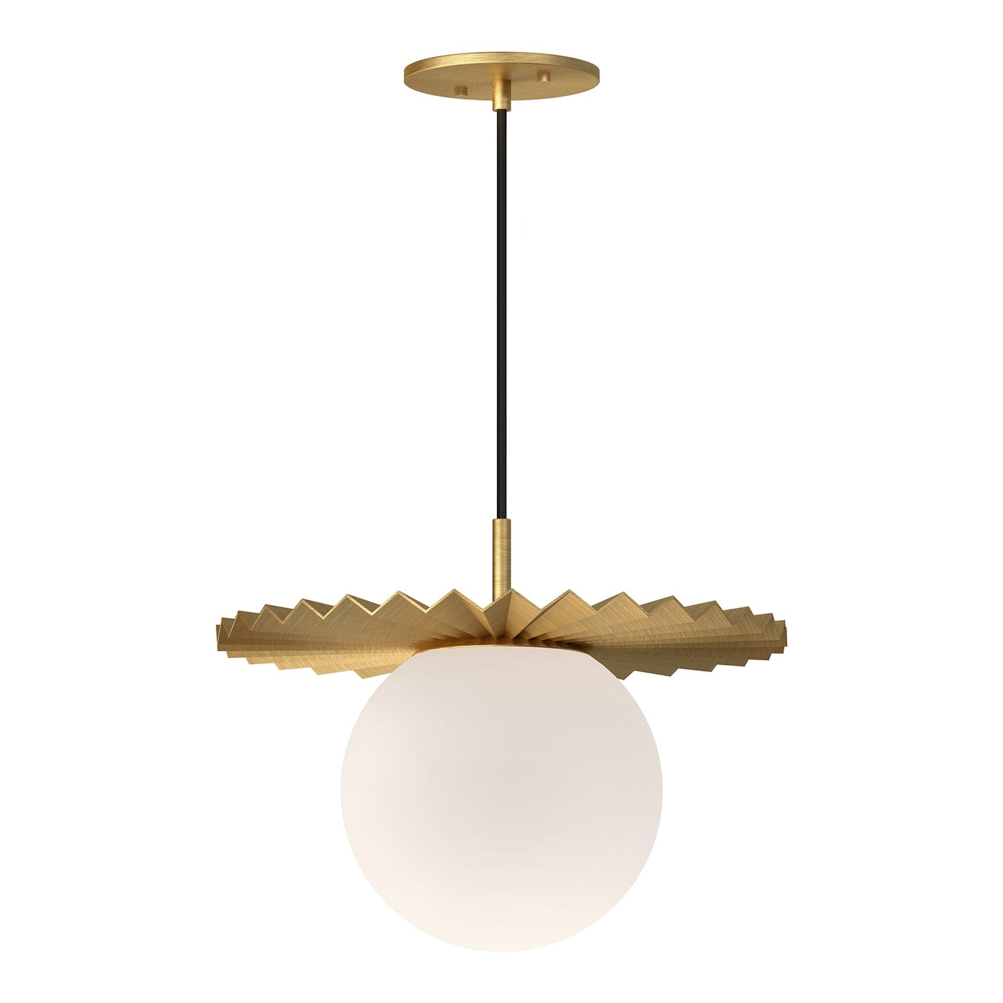 Alora Mood Plume brushed gold pendant PD501214BGOP