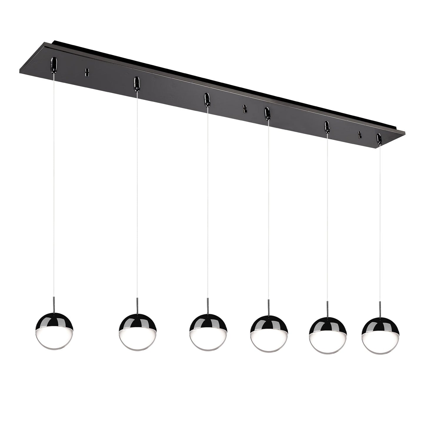 Kuzco Pluto black chrome multi-pendant MP402801BC-06