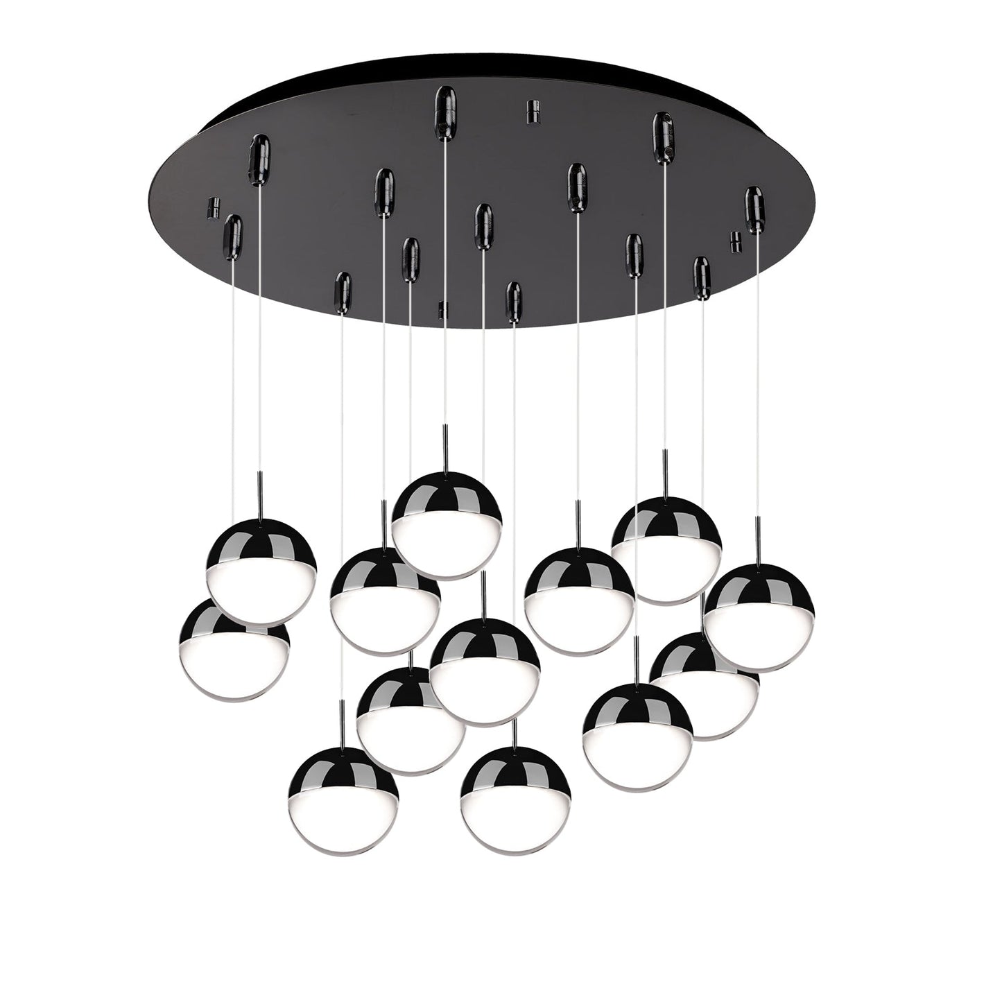 Kuzco Pluto black chrome multi-pendant MP402801BC-13