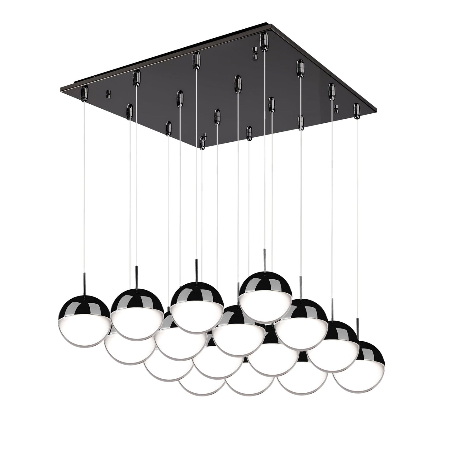 Kuzco Pluto black chrome multi-pendant MP402801BC-16