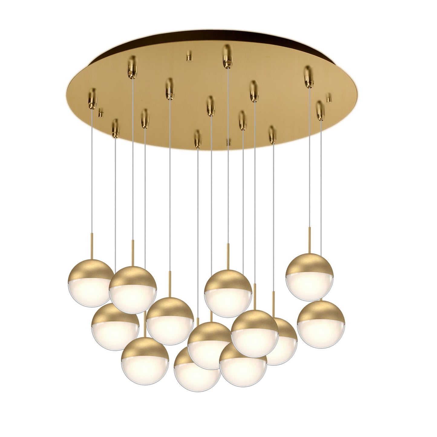Kuzco Pluto brushed gold multi-pendant MP402801BG-13