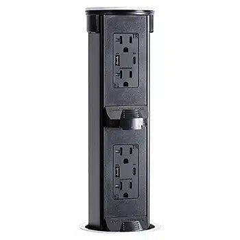 Lew Electric PUR20AC2PD-BK Black Kitchen Countertop Box