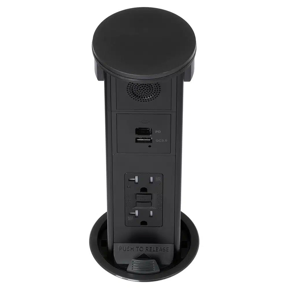 Lew Electric PUR20GACBTQD-RBK Black Kitchen Countertop Box