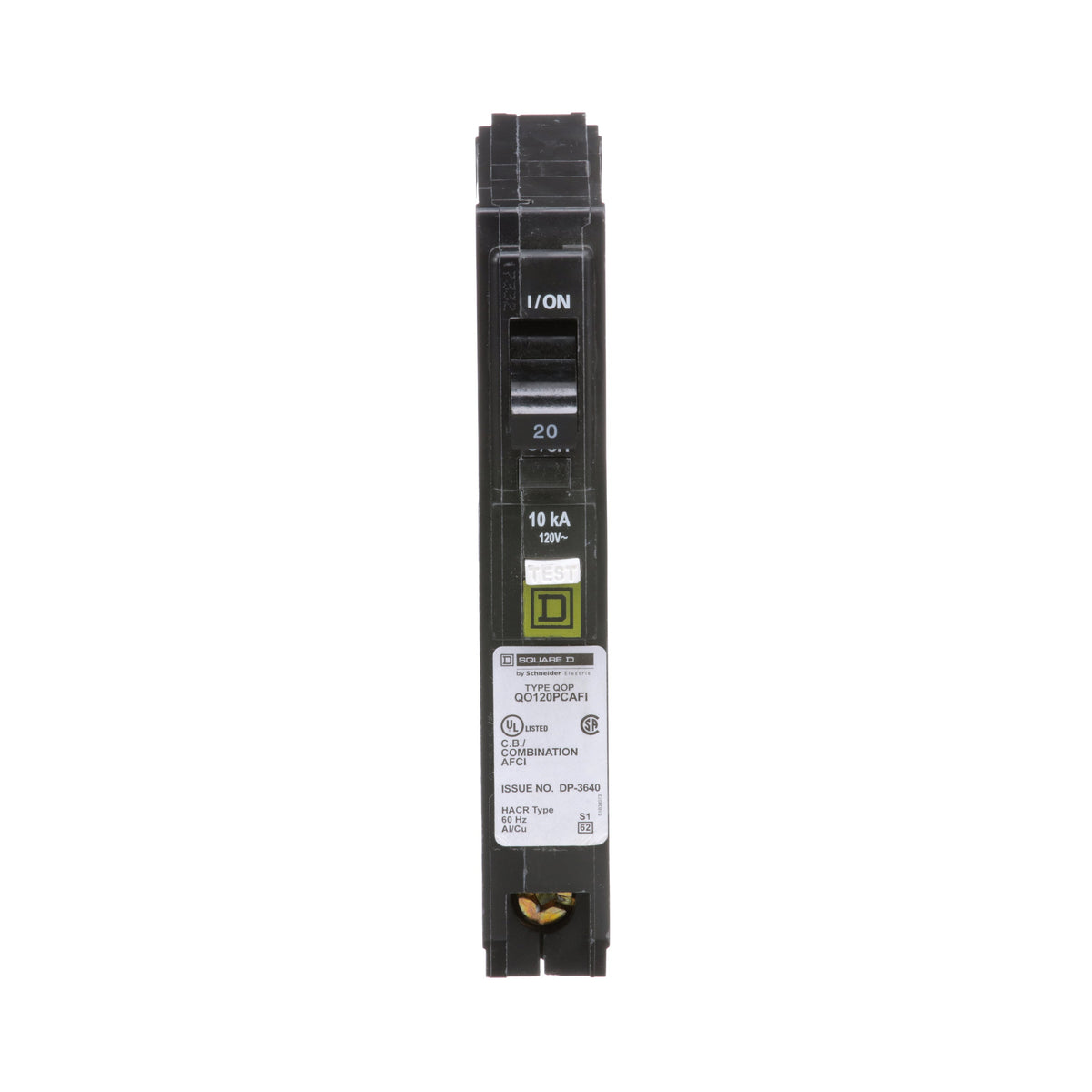 Square D 20 Amp 1-Pole 120V AFCI Plug-On Neutral Circuit Breaker