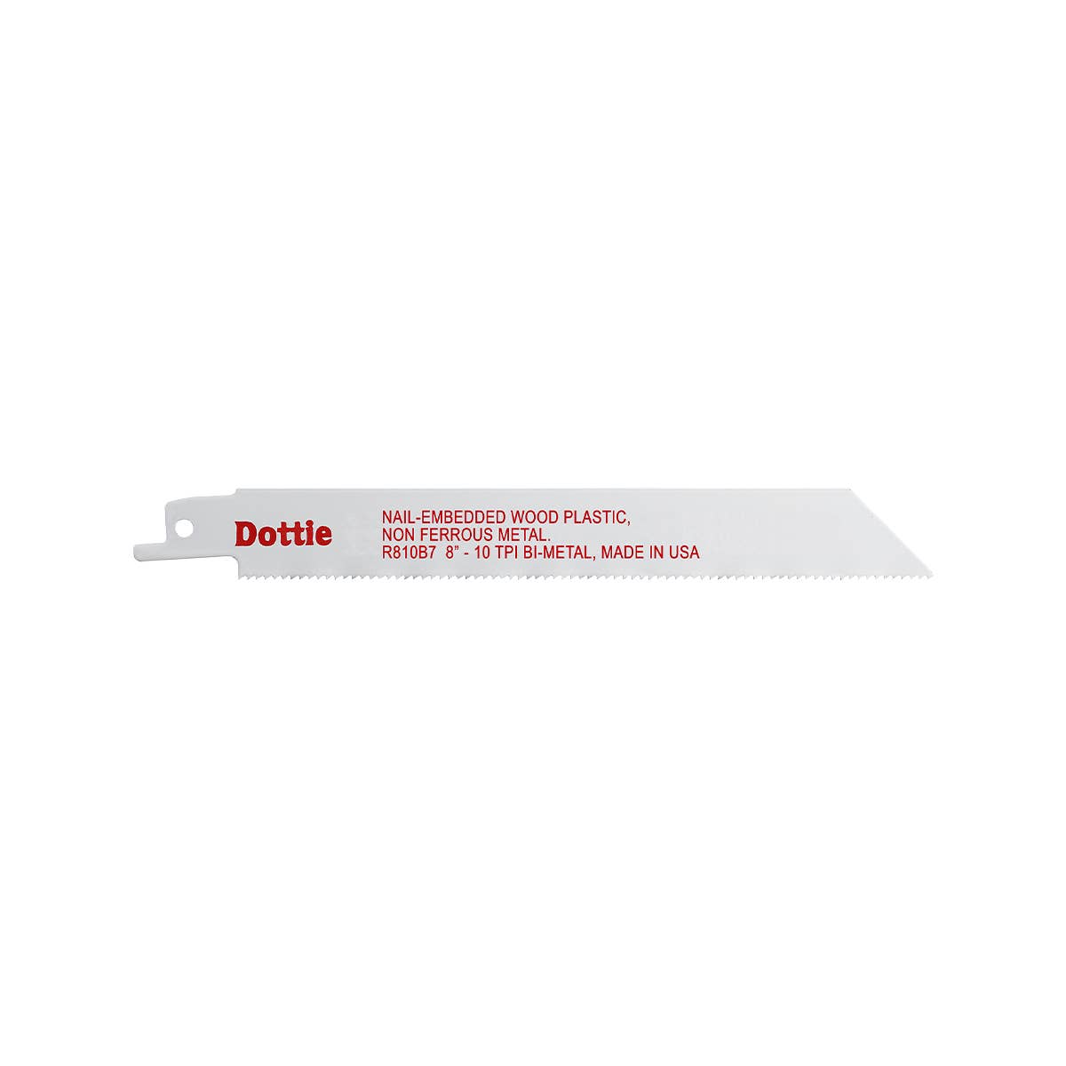 Dottie R810B7 Dottie 3/4 in x 4 in Bi-Metal Reciproblade R810B7
