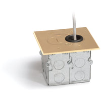 Lew Electric RCFB-1 Brass recessed floor box