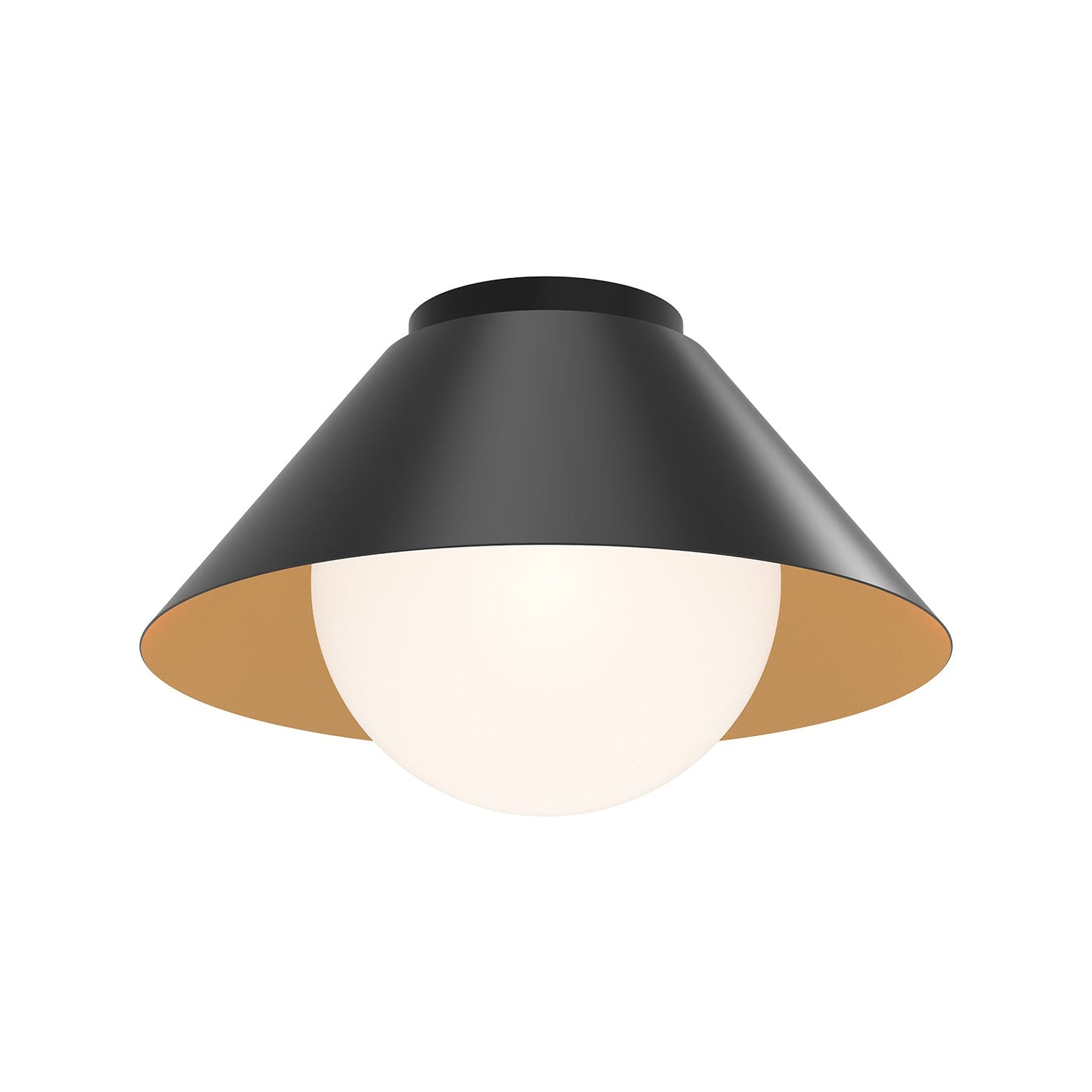 Alora Mood Remy matte black flush mount FM485214MBOP