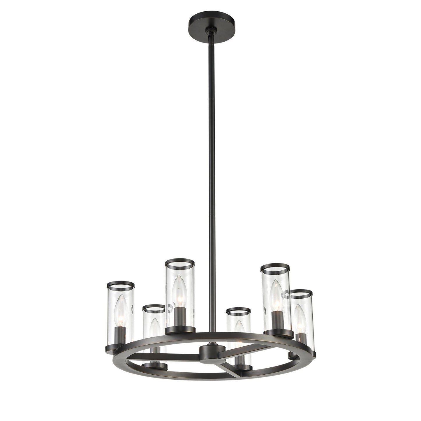 Alora Revolve clear glass chandelier CH309006UBCG