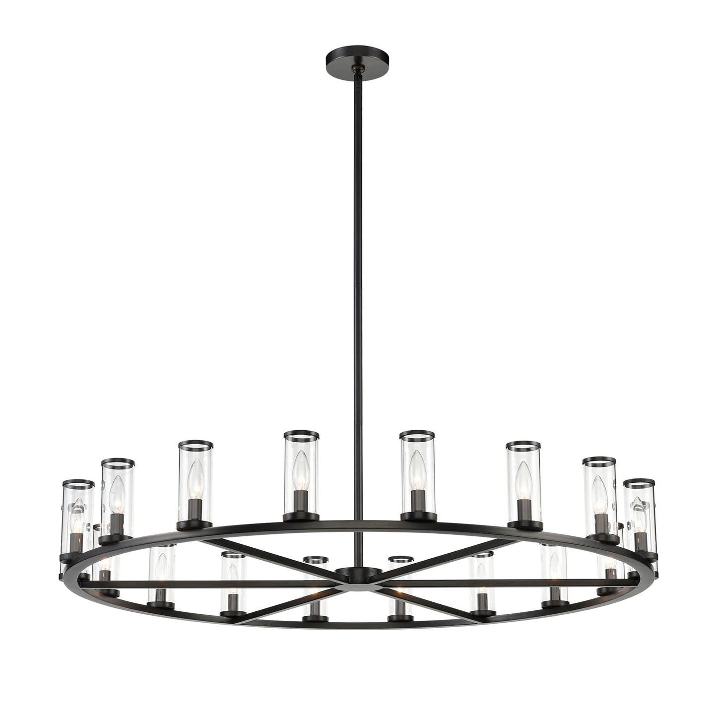 Alora Revolve clear glass chandelier CH309018UBCG