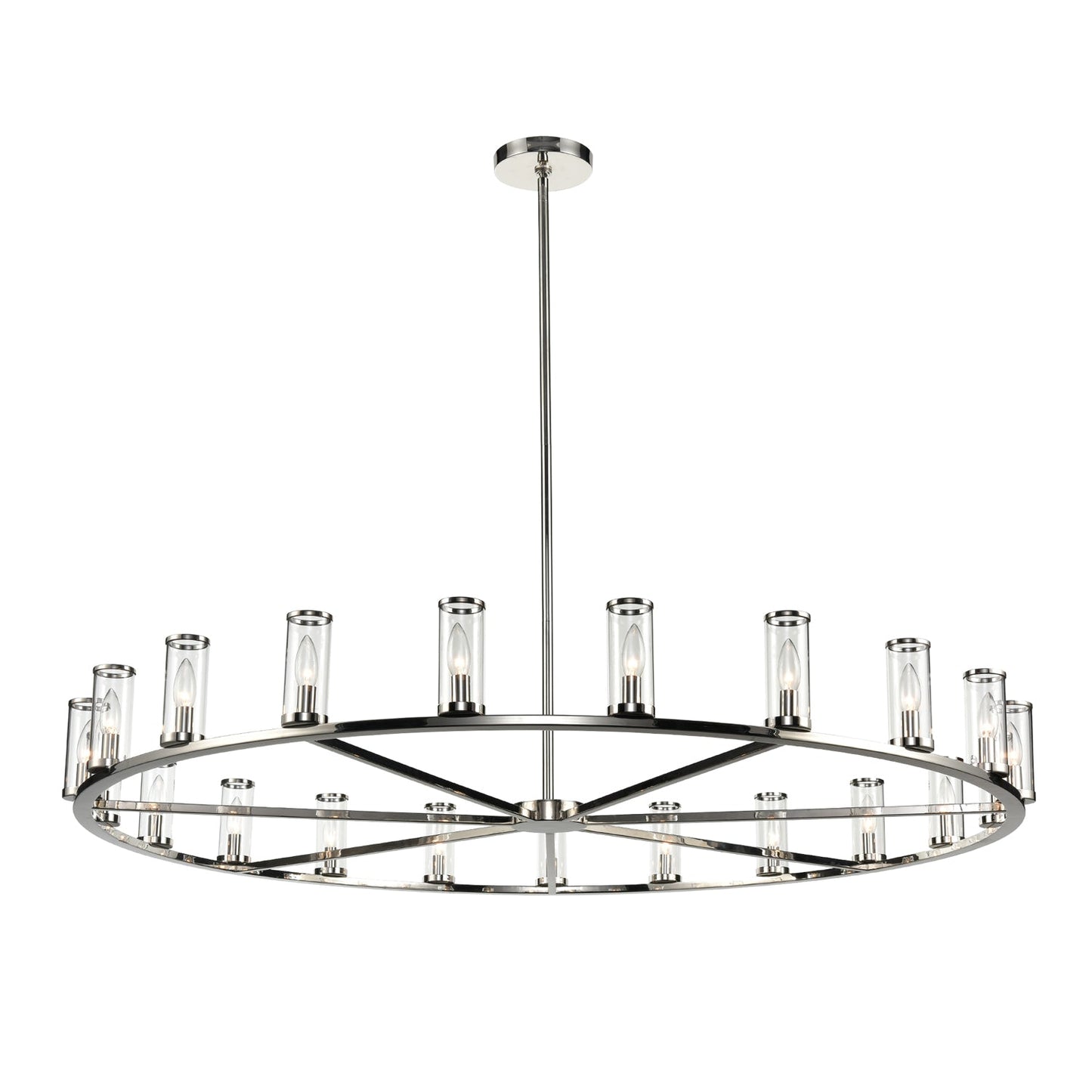 Alora Revolve clear glass chandelier CH309021PNCG