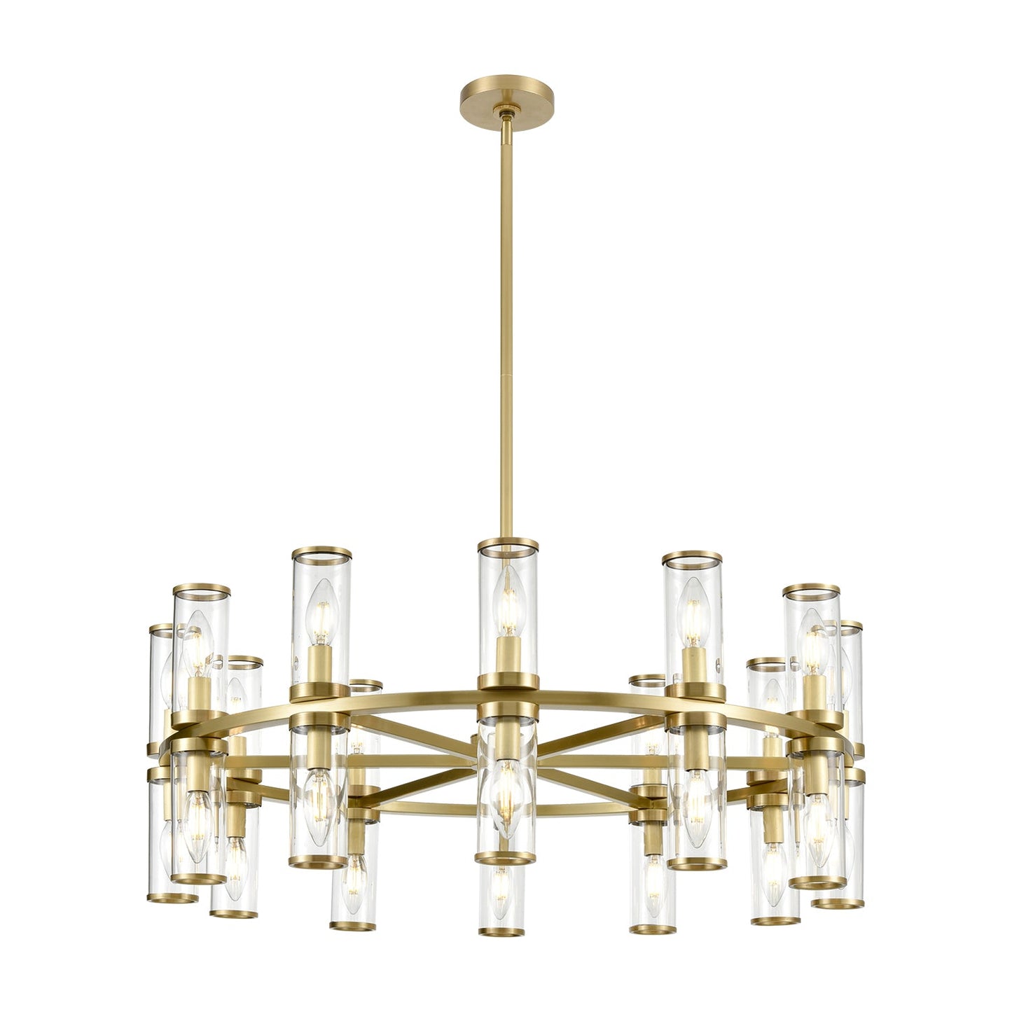 Alora Revolve clear glass chandelier CH309024NBCG