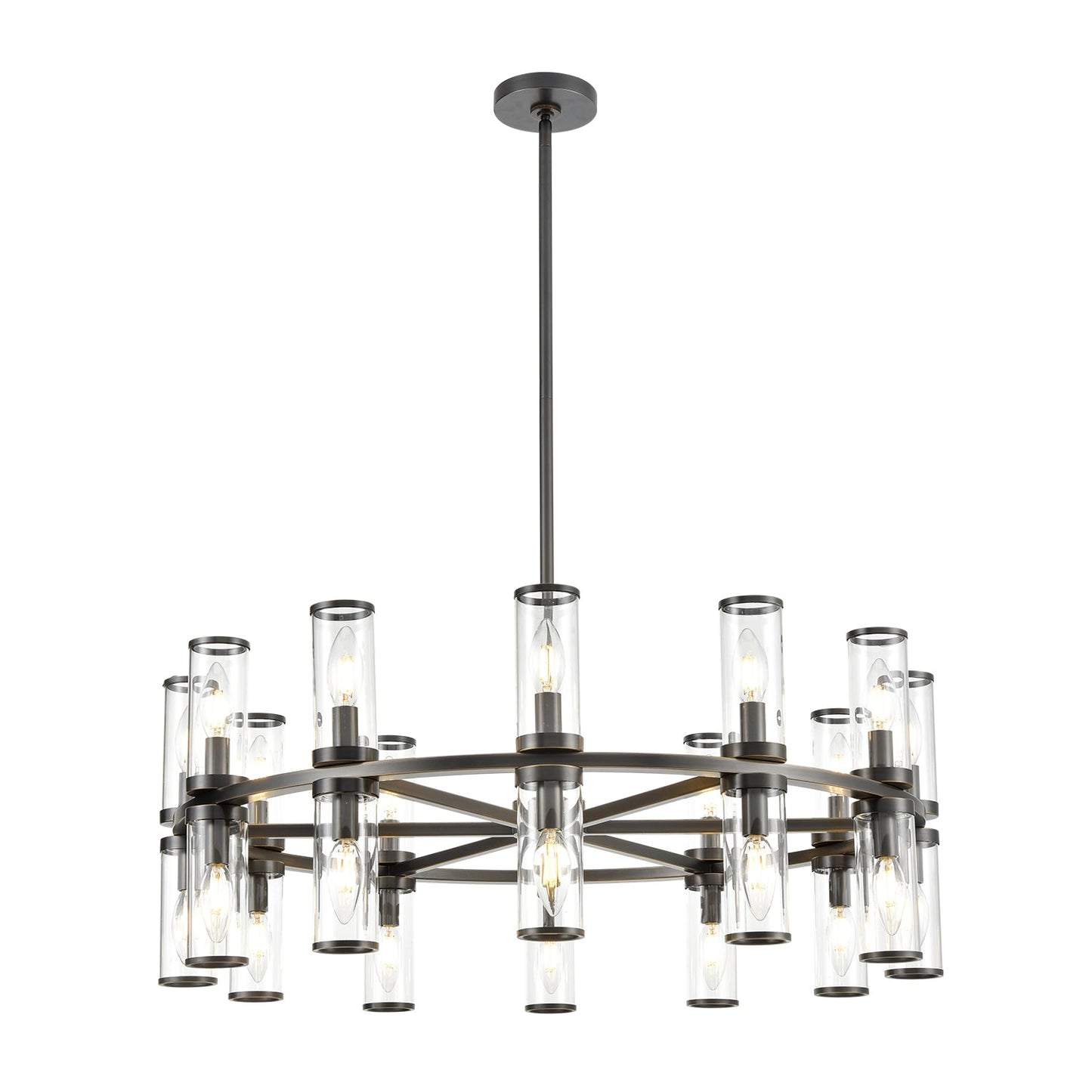 Alora Revolve clear glass chandelier CH309024UBCG