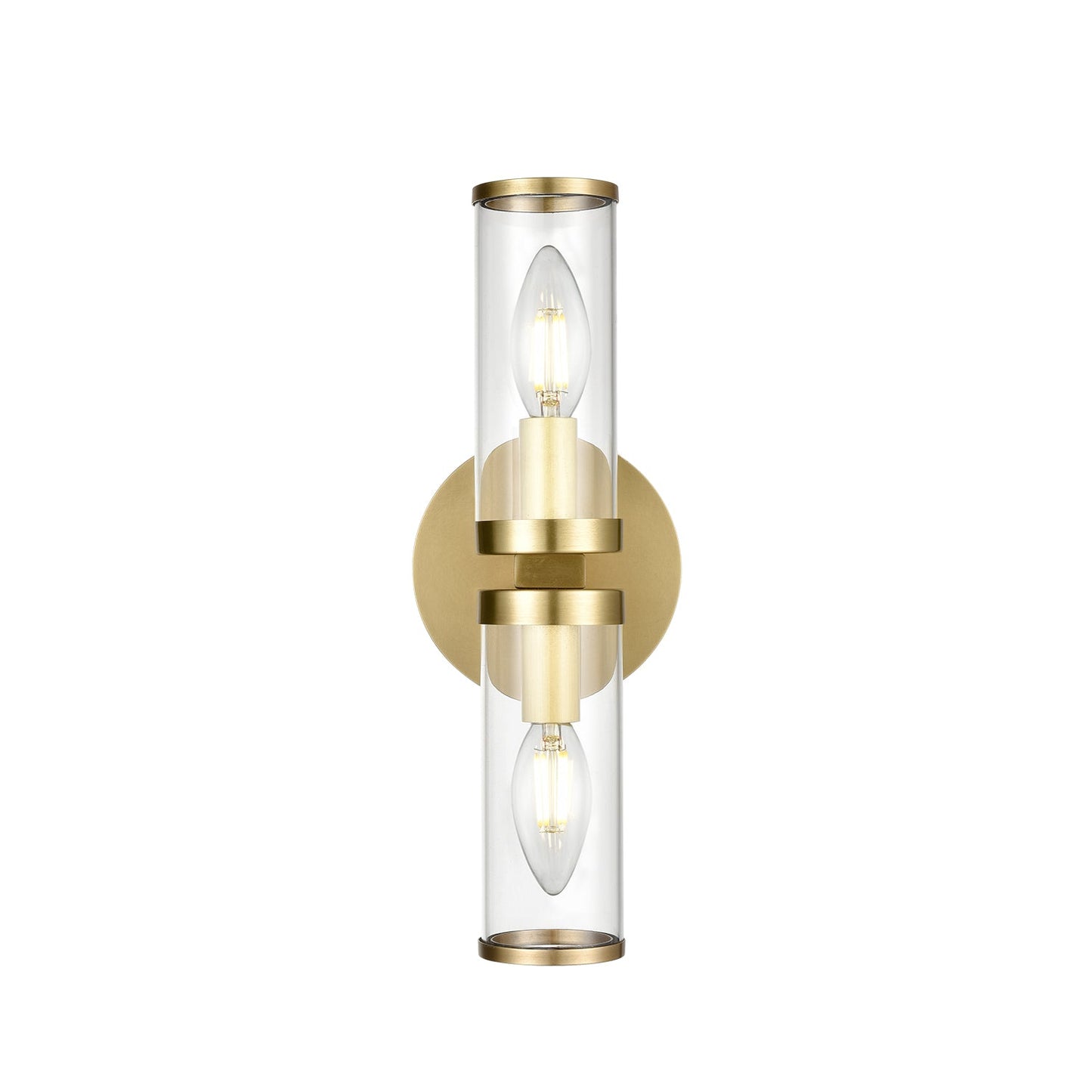 Alora Revolve clear glass vanity light WV309002NBCG