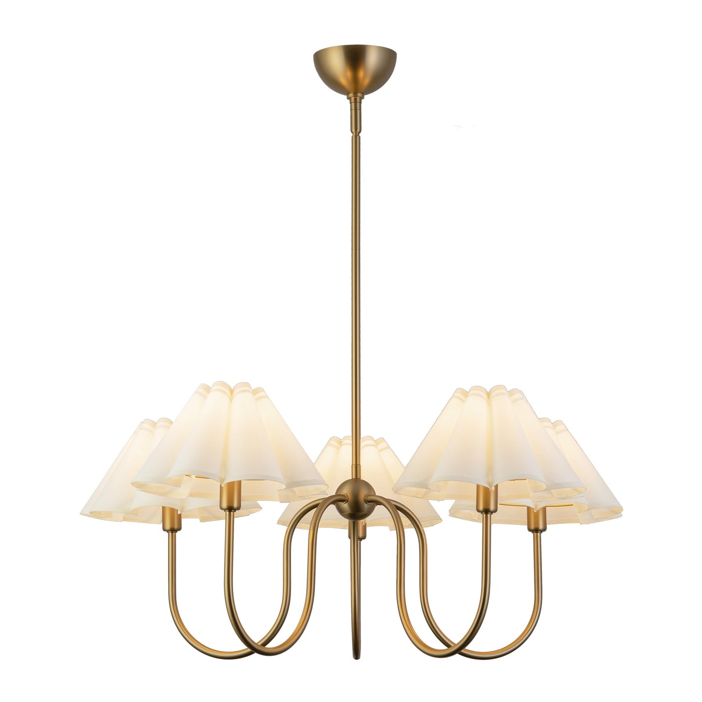 Alora Mood Rosemary brushed gold chandelier CH610530BGFW
