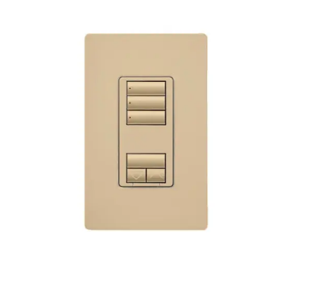 Lutron seeTouch 3-button keypad in Ivory