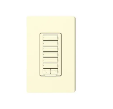 Lutron seeTouch 6-button keypad in Almond