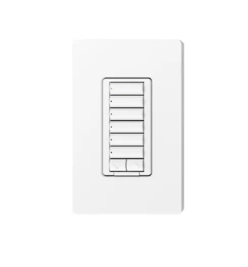 Lutron seeTouch 6-button keypad in Snow White