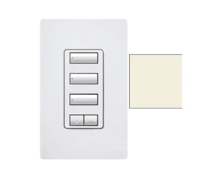 Lutron seeTouch 3-button keypad in Light Almond